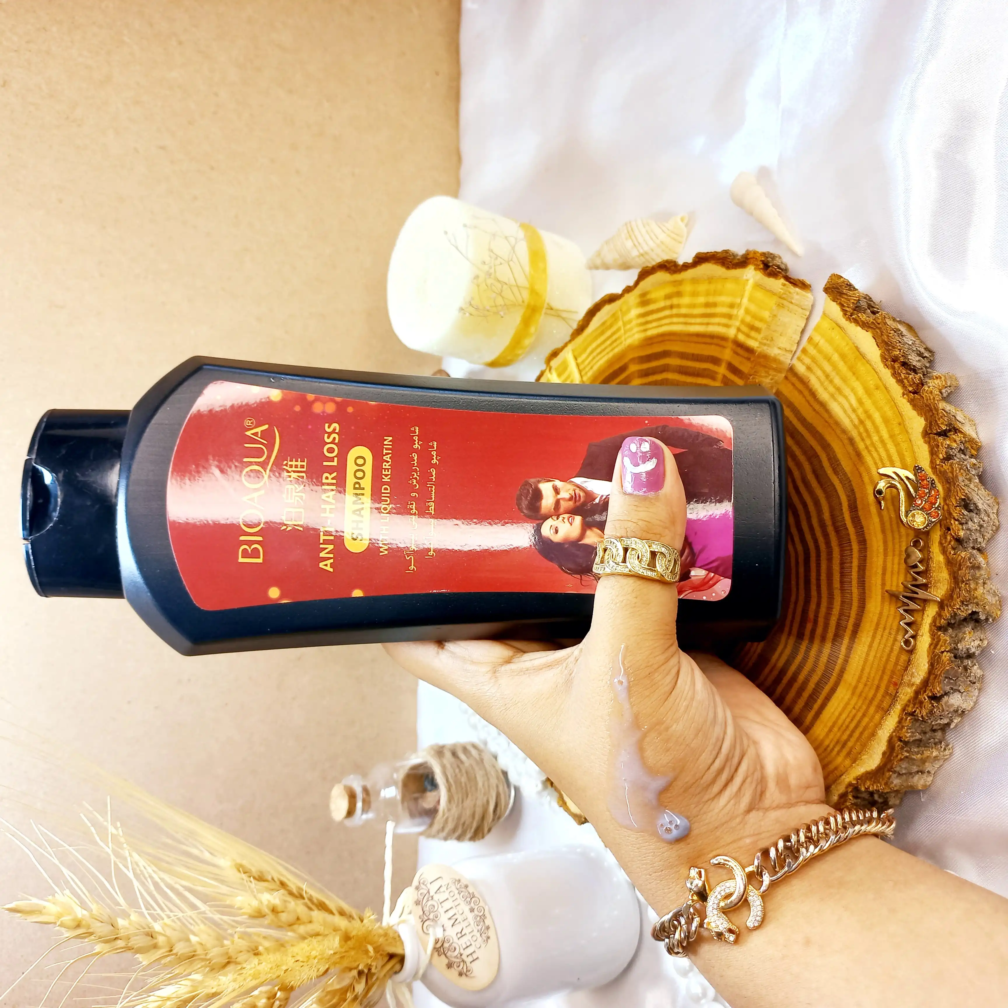 شامپو تریاک ضد ریزش مو بیوآکوا BIOAQUA  حجم 500 میل