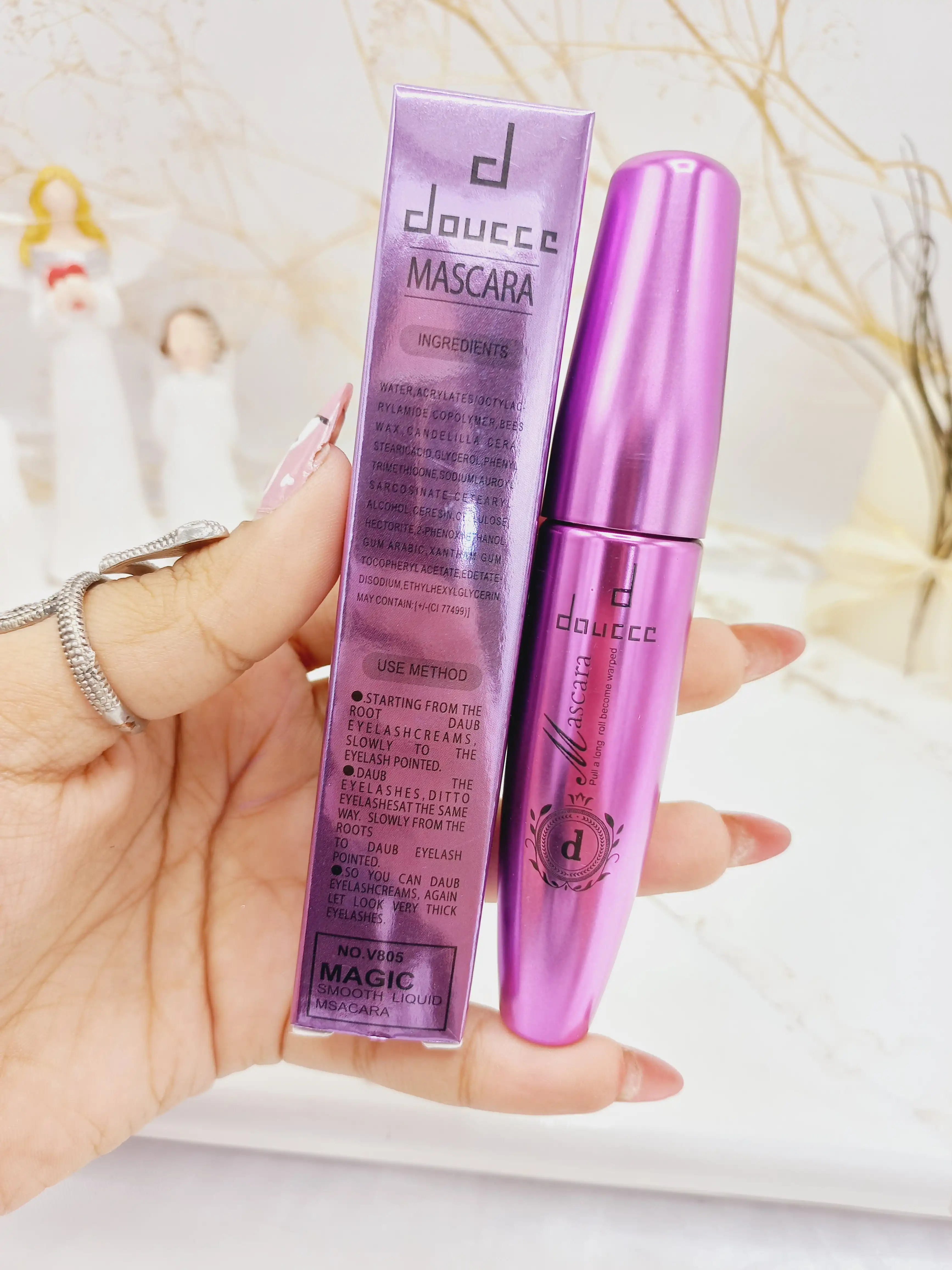 ریمل بلند کننده مشکی دوسه ماسکارا اورجینال (پوکه بنفش) doucce mascara کد V805