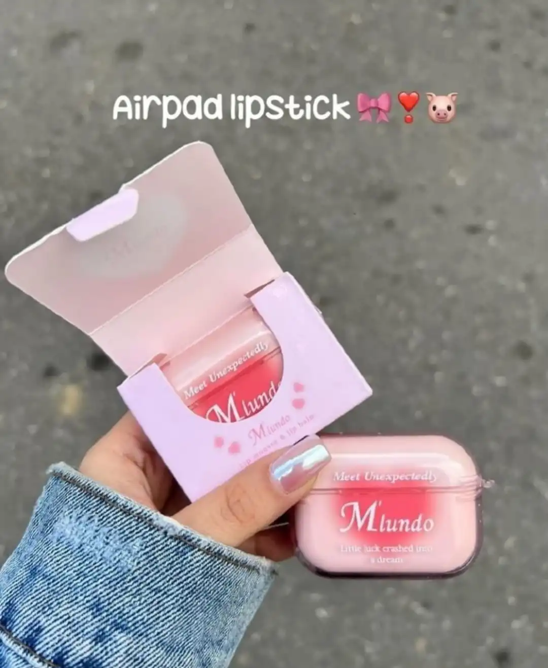 رژ لب دو قلو مدل ایرپادی فوق العاده زیبا و با کیفیت برند M'lundo مناسب ولنتاین کد 2663