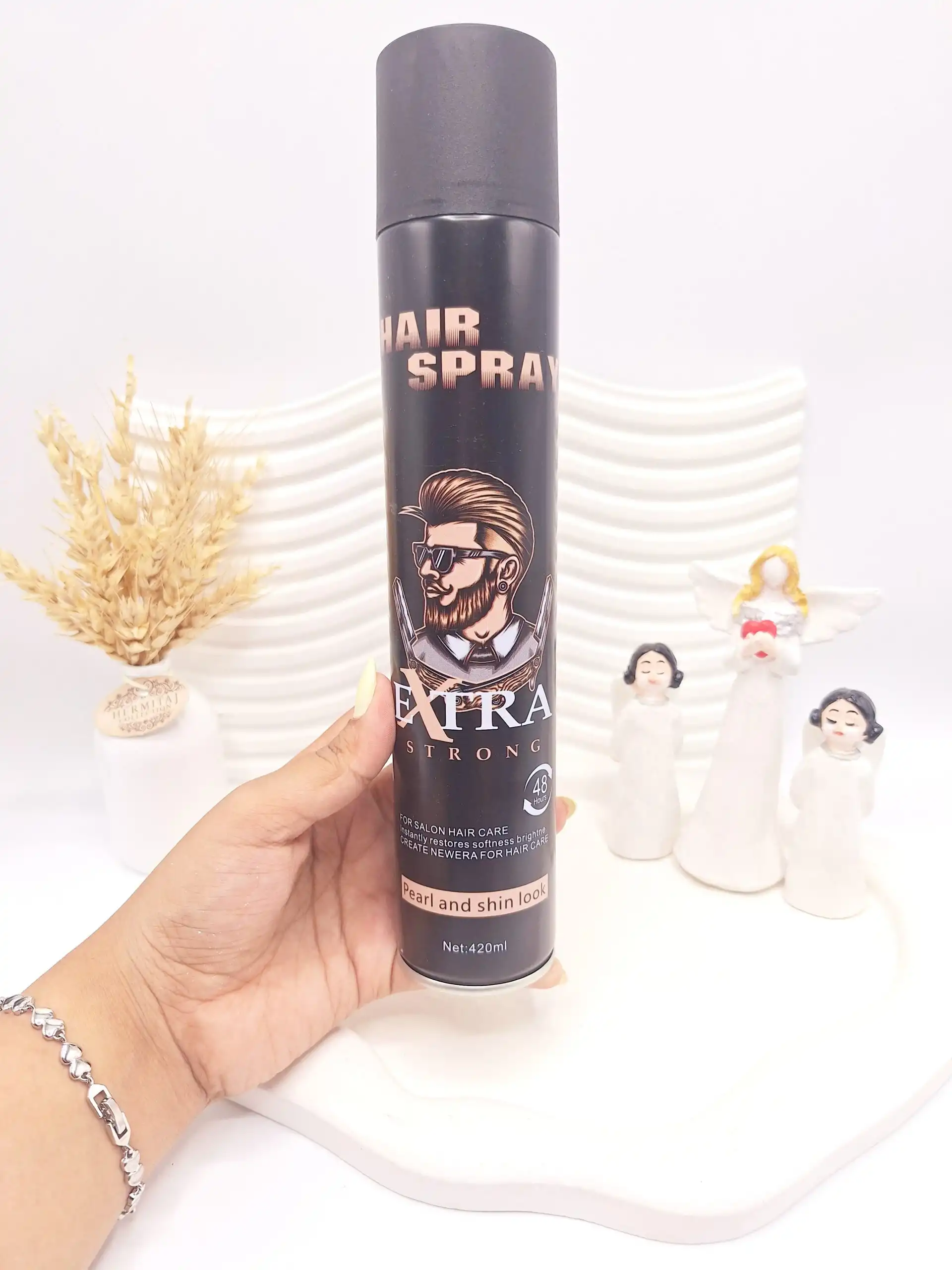 تافت مو مردانه HAIR SPRAY مدل EXTRA STRONG حجم 420 میل کد 7905